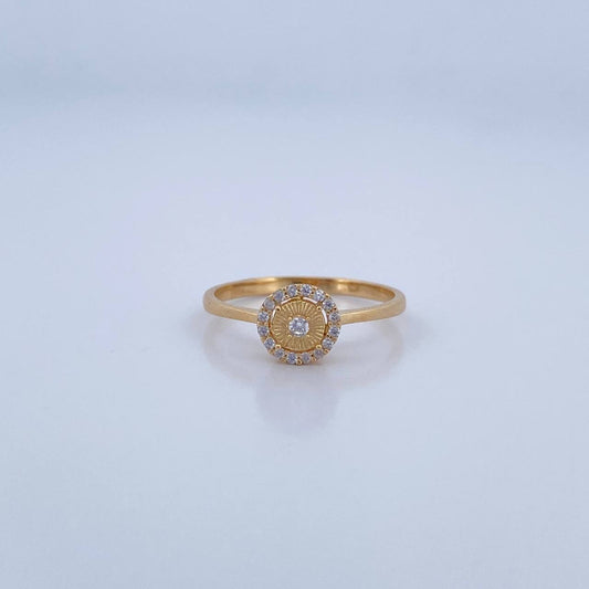 Anillo Halo Circulo 1.8gr / T6 1/4 / Oro 18K &