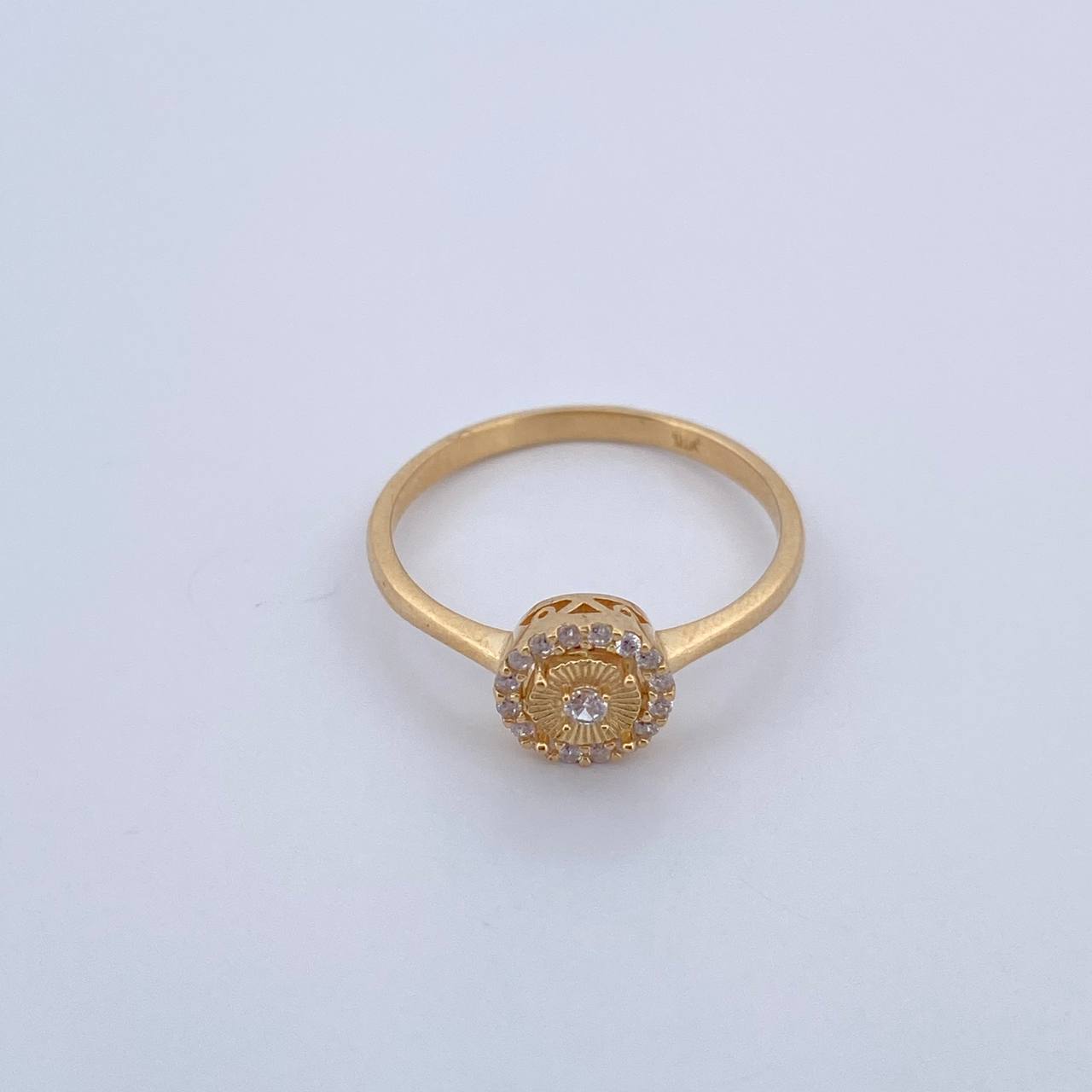 Anillo Halo Circulo 1.8gr / T6 1/4 / Oro 18K &