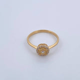 Anillo Halo Circulo 1.8gr / T6 1/4 / Oro 18K &