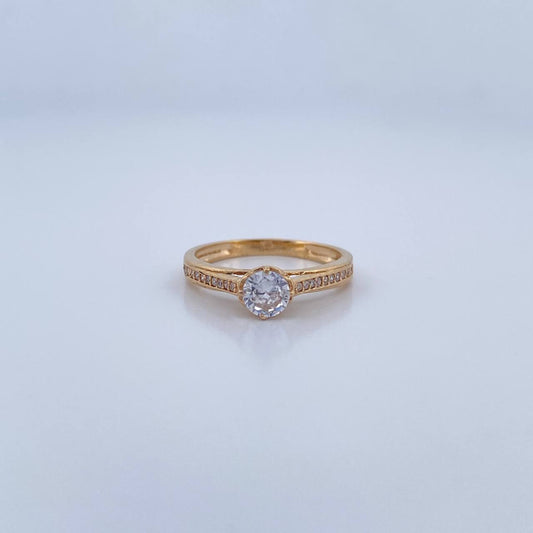 Anillo Solitario Churumbela 2.5gr / T7 / Oro 18K &