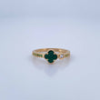 Anillo Trebol 2.25gr / T7 1/2 / Oro 18K &
