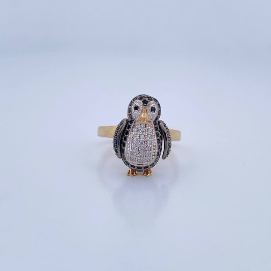 Anillo Pingüino Articulado 4.4gr / T7 / Oro 18K &