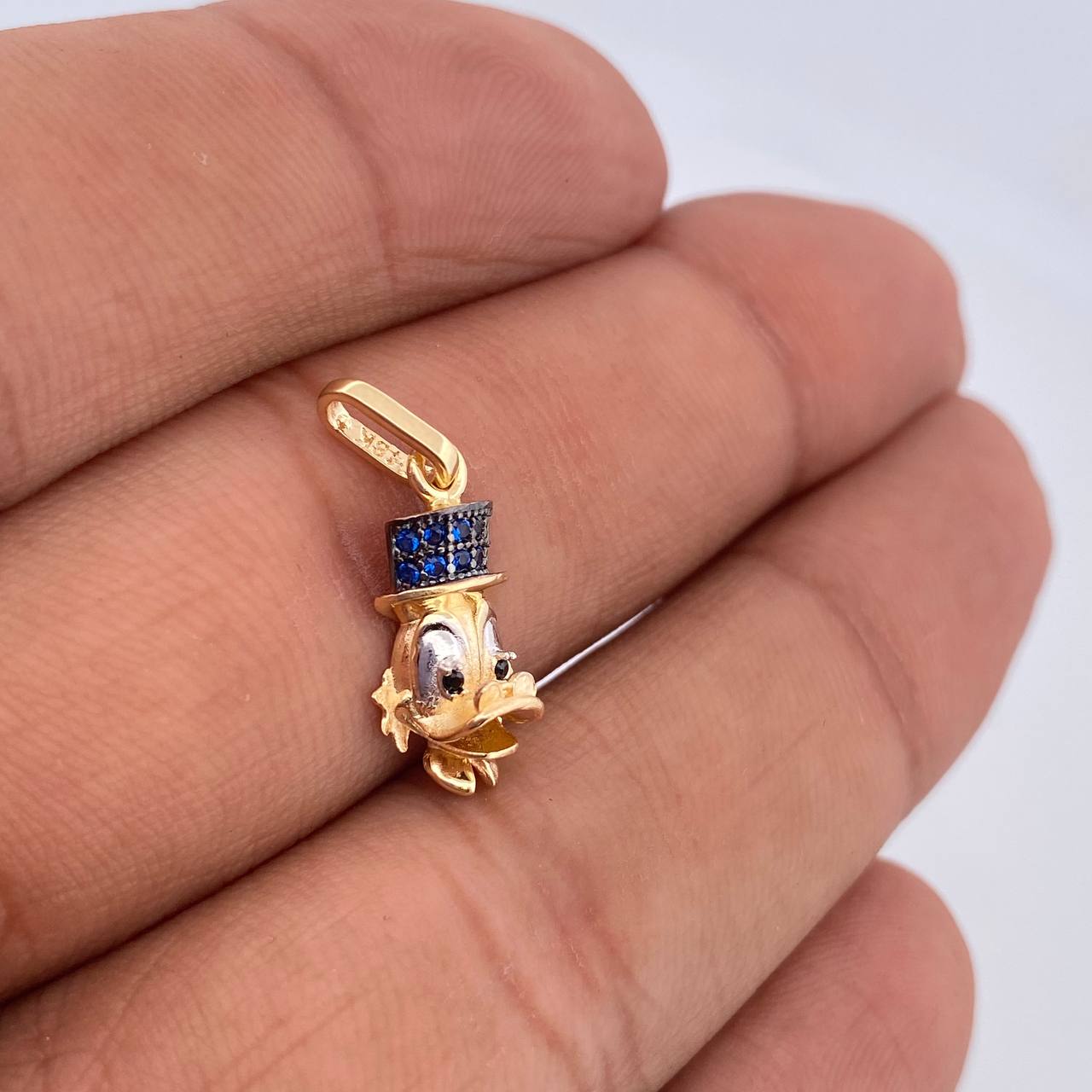 Dije Cabeza Pato Millonario 1.35gr / 2cm / Oro 18K &