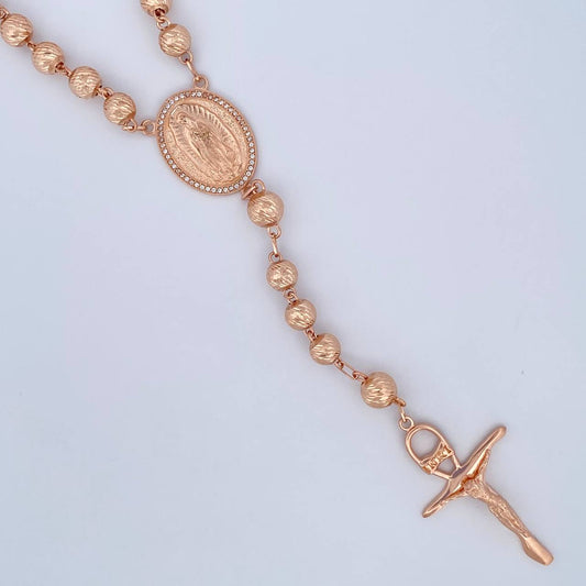 Rosario Virgen Milagrosa Inri 28.4gr / 31.5cm / Oro 18K &