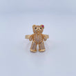 Anillo Oso Articulado 6.25gr / T7 1/2 / Oro 18K &