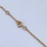 Tobillera Espiga Trebol 5.1gr / 22.6cm-24cm / 1.3mm Onix Negra Oro Amarillo Nac.Esp. 18K $