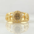 Anillo 15s Corazon Ramilletes 3.55gr / T6 1/4 / Oro 18K ©