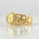Anillo 15s Corazon Ramilletes 3.55gr / T6 1/4 / Oro 18K ©