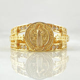 Anillo San Benito Cruces Algidas 5.8gr / T10 1/2 / Oro 18K ©