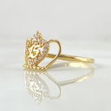 Anillo Silueta 15´S Corona 1.35gr / T5 3/4 / Oro Amarillo 18K *