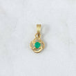 Dije Espiral 0.9gr / 1.5cm / 16 pts Esmeraldas Oro Amarillo 18K (Joya) *