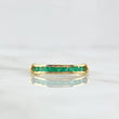 Anillo Marco en Carril 1.95gr / T6 1/2 / 27 pts Esmeraldas Oro Amarillo 18K (Joya) *