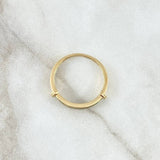 Anillo Marco en Carril 1.95gr / T6 1/2 / 27 pts Esmeraldas Oro Amarillo 18K (Joya) *