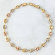 Pulso GC 5.15gr / 20cm / 4.5mm Diamantado Tres Oros 18K *