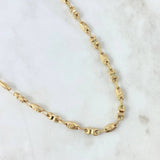 Cadena Rustica Corona Reloj de Arena 16.5gr / 60cm / 5.2mm Diamantada Oro Amarillo 18K *