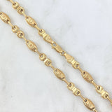Cadena Rustica Corona Reloj de Arena 16.5gr / 60cm / 5.2mm Diamantada Oro Amarillo 18K *