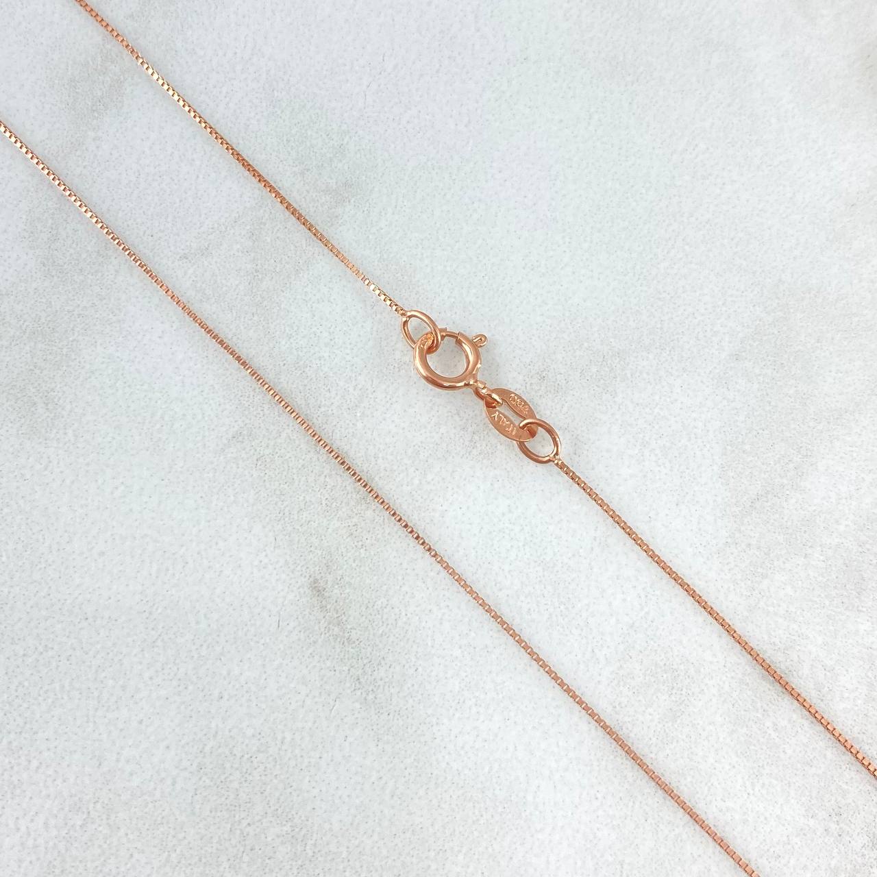 Cadena Veneciana 1gr / 45cm / 0.55mm Oro Rosa +3 18K