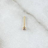 Piercing Chispa Fija 0.1gr / 1cm / Circon Lila   Oro Amarillo 18K (Joya)
