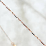 Cadena Aro Seguido Especial 2.4gr / 50cm / 1mm Dos Oros Blanco Rosa +3 18K