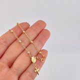 Pulso Denario Virgen de la Milagrosa 2.1g / 18.7cm / 3.05mm Oro Amarillo 18K
