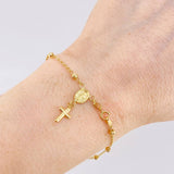Pulso Denario Virgen de la Milagrosa 2.1g / 18.9cm / 3.05mm Oro Amarillo 18K