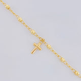 Pulso Tipo Militar Dije Cruz 2g / 18.5cm / 3.05mm Oro Amarillo 18K