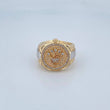 Anillo Correa Corona RX 9.95gr / T9 1/2 / Circones Blancos Dos Oros Amarillo Blanco 18K $