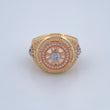 Anillo Timon 10.75gr / T10 3/4 / Circones Blancos Tres Oros 18K $