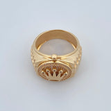 Anillo Correa Corona RX 13.55gr / T9 3/4 / Circones Blancos Oro Amarillo 18K $