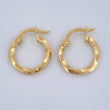 Candongas Clau Entorchadas 0.85gr / 1.5cm / Oro 18K &
