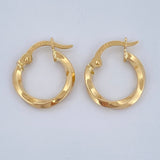 Candongas Clau Entorchadas 0.85gr / 1.5cm / Oro 18K &