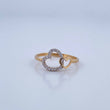 Anillo Pareja Corazones 1.8gr / T7 3/4 / Oro 18K &