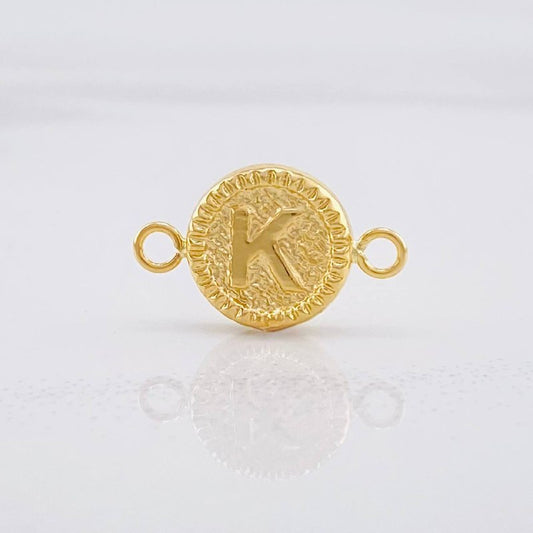 Herraje Circulo Letra K 0.6g / 1.7cm Oro Amarillo 18K
