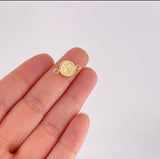 Herraje Circulo Letra K 0.6g / 1.7cm Oro Amarillo 18K