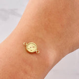 Herraje Circulo Letra K 0.6g / 1.7cm Oro Amarillo 18K