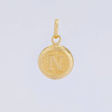 Dije Circulo Letra N 0.4g / 1.6cm Oro Amarillo 18K