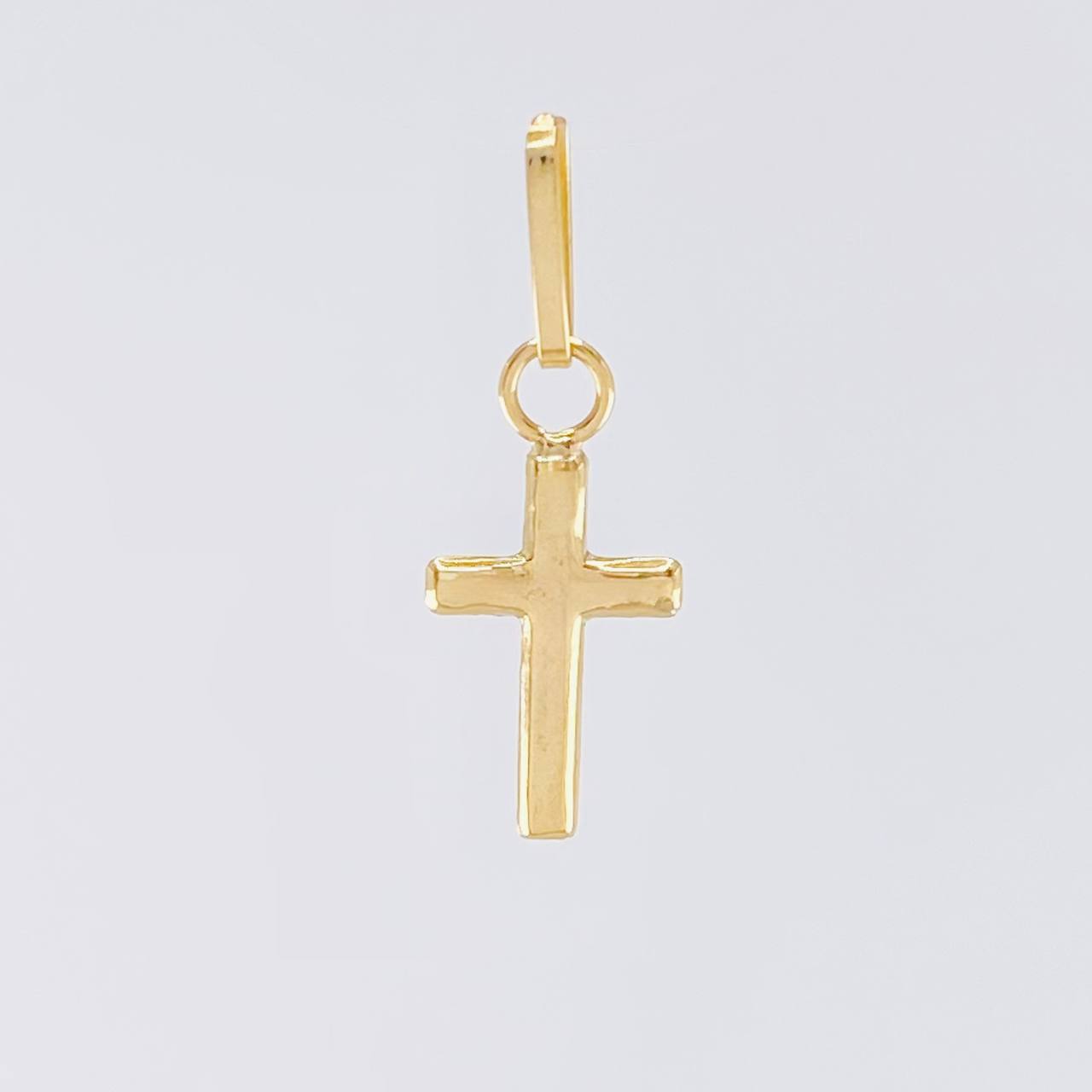 Dije Cruz Lisa 0.2g / 1.8cm Oro Amarillo 18K