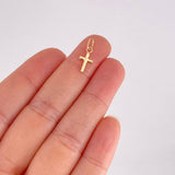 Dije Cruz Lisa 0.2g / 1.8cm Oro Amarillo 18K