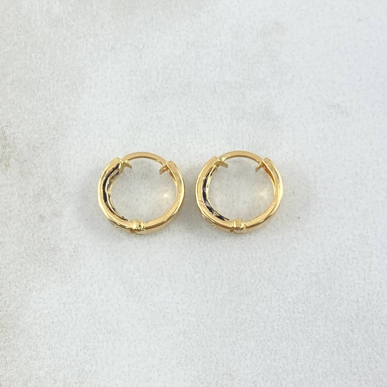 Candongas Carril 0.85gr / 1cm / Oro Amarillo 18K