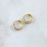 Candongas Carril 0.85gr / 1cm / Oro Amarillo 18K