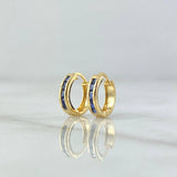 Candongas Carril 0.85gr / 1cm / Oro Amarillo 18K