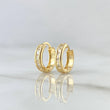 Candongas Carril 0.85gr / 1cm / Circones Blancos Oro Amarillo 18K ©