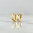 Candongas Carril 0.7gr / 1cm / Liso Oro Amarillo 18K ©