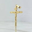 Dije Cruz Cristo 3.15gr / 5.7cm / Bastón Atornillado Enmallado Oro Amarillo 18K ©