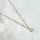 Set Cadena Singapur 1.05gr / 45cm / 1.7mm + Dije Trebol 0.4gr / 1.4cm 1.45gr Oro Amarillo 18K (Oferta) ©