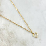 Set Cadena Singapur 1gr / 45cm / 1.7mm + Dije Corazón Estrella 0.35gr / 1.2cm 1.35gr Oro Amarillo 18K (Oferta) ©