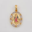 Dije Medalla Virgen Guadalupe 5.2g / 3.3cm Dos Oros Amarillo Blanco 18K