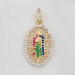 Dije Medalla Virgen Guadalupe 2.9g / 3.5cm Dos Oros Amarillo Blanco 18K
