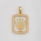 Dije Medalla Corona 1.6g / 2.5cm Oro Amarillo 18K