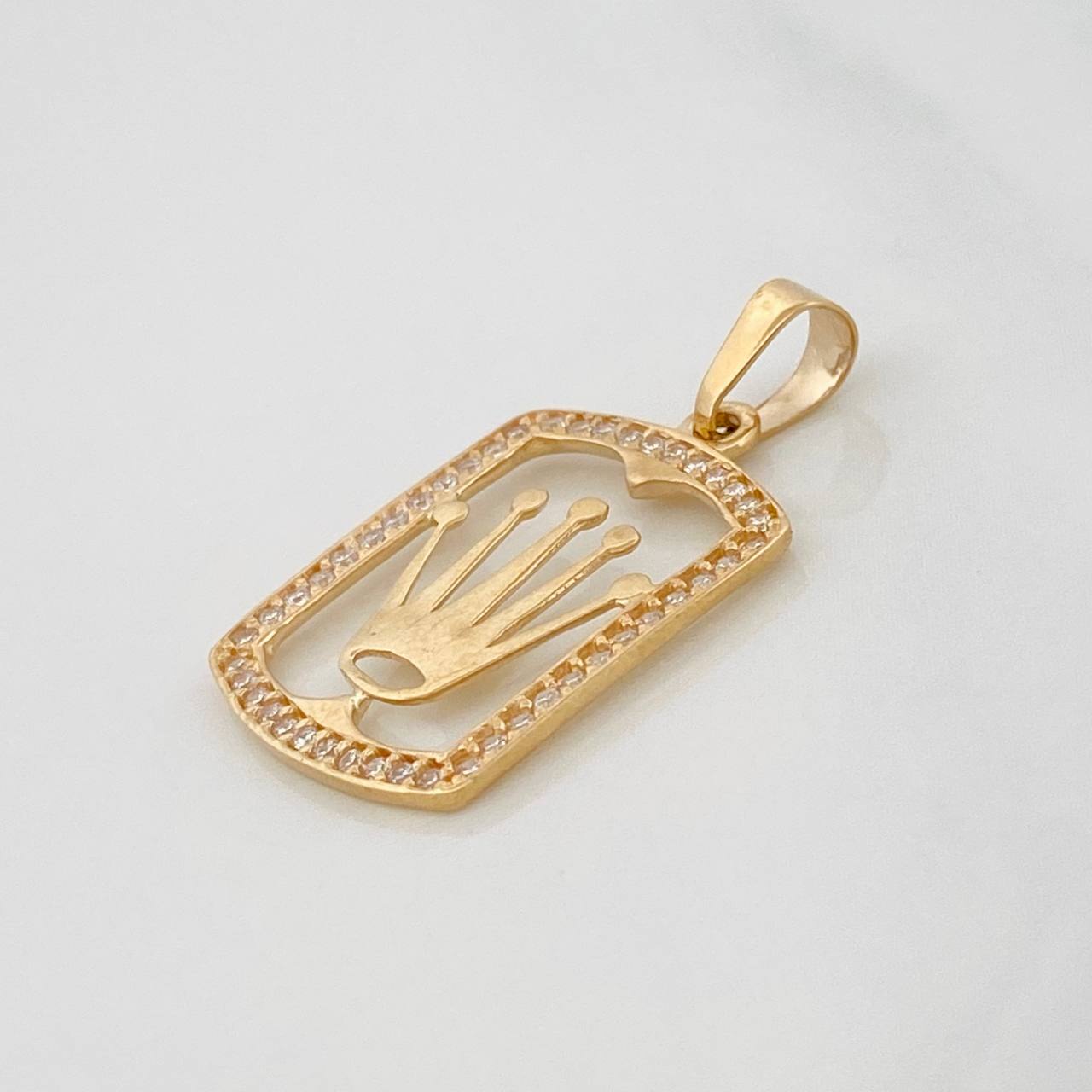 Dije Medalla Corona 1.6g / 2.5cm Oro Amarillo 18K